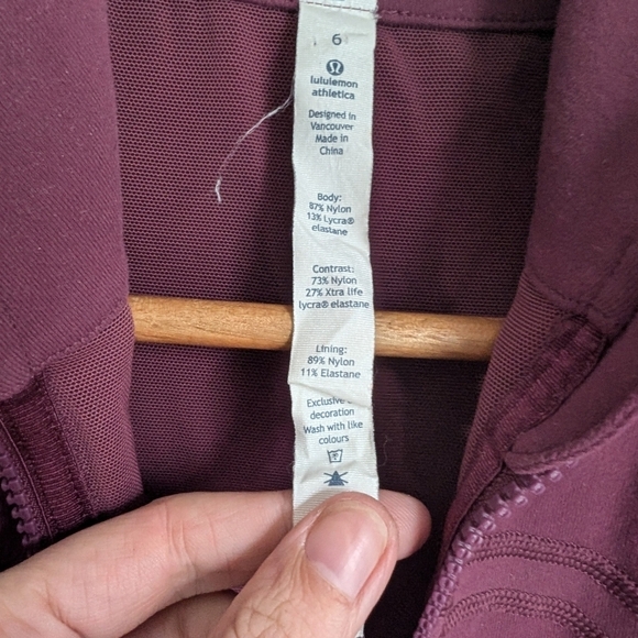 Lululemon Define Jacket (Exhale) Red Grape Mesh Vent Sz 6 - Picture 3 of 5